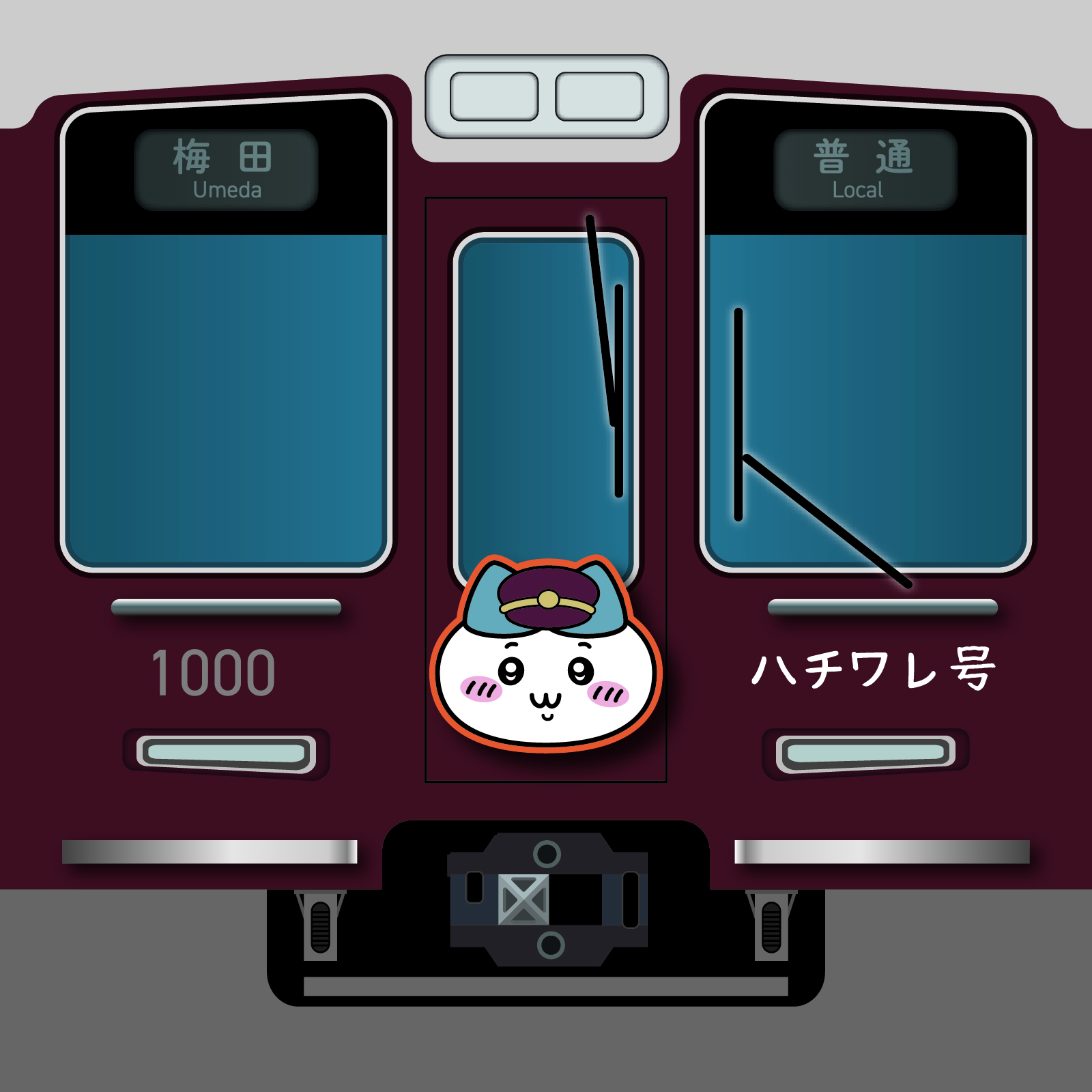 阪急電車ハチワレ号イメージ