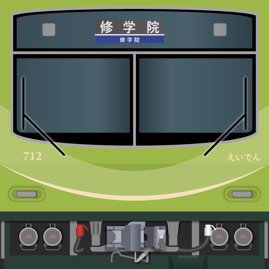 叡山鉄道700系人と森が調和する沿線の風景イメージ